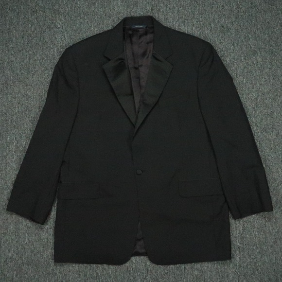 Brooks Brothers Blazer Mens 43R Black Tuxedo Wool Sport Coat Suit Jacket